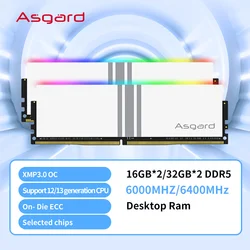 Asgard  DDR5 RGB RAM Memory DDR5 RAM PC 16GB 32GB 64GB 6000MHz  6400MHz 6800MHz White Overclocking for Desktop