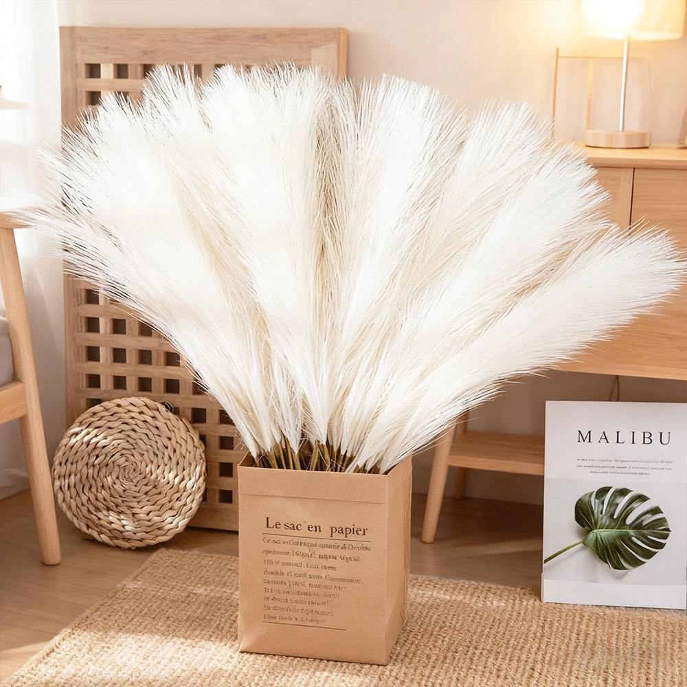 رقيق Pampas العشب بوهو ديكور 20 قطعة 55 سنتيمتر زهرة نبات صناعي القصب لحفل زفاف الخريف عيد الميلاد ديكور المنزل الزهور الاصطناعية