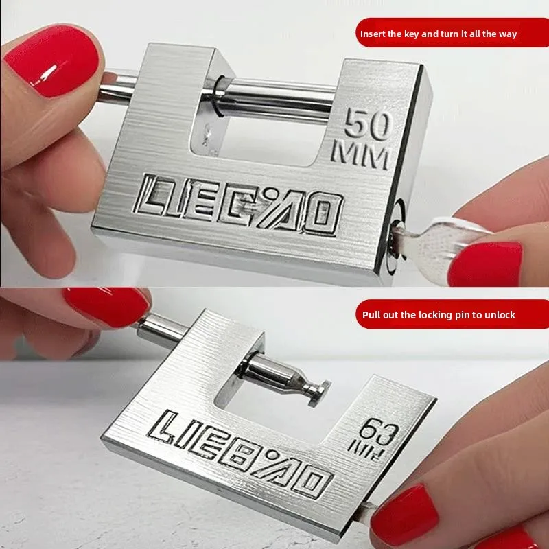 1 PC Heavy Duty Anti-Cut Padlock Secure Outdoor Lock with 3 Keys for Gate Fence Shed Shipping Container Toolbox view 5