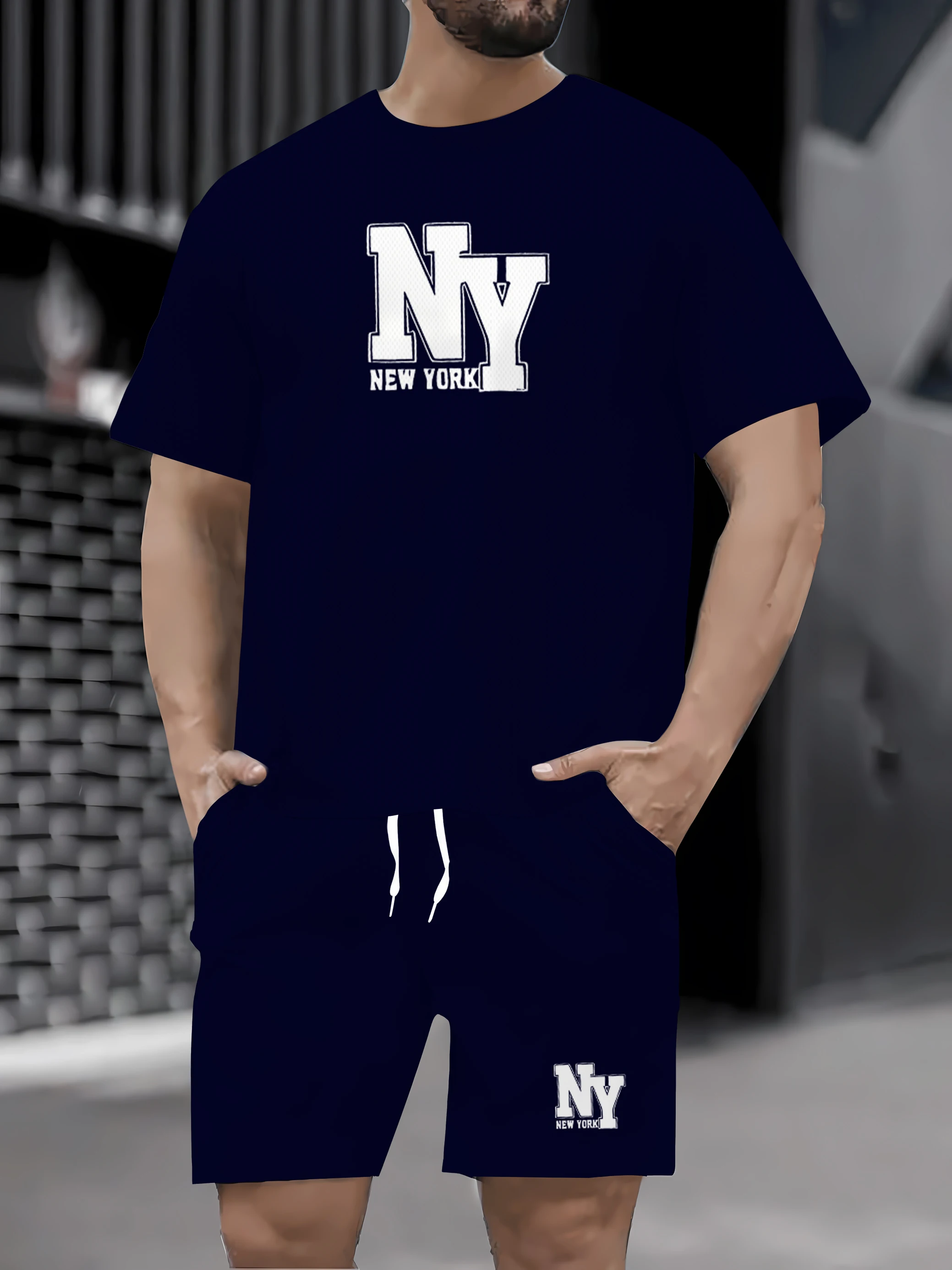 

Лето 2022, мужской комплект с милым принтом панды, модный удобный комплект для отдыха, модная футболка с короткими рукавами и шорты для покупок, комплект для взрослых