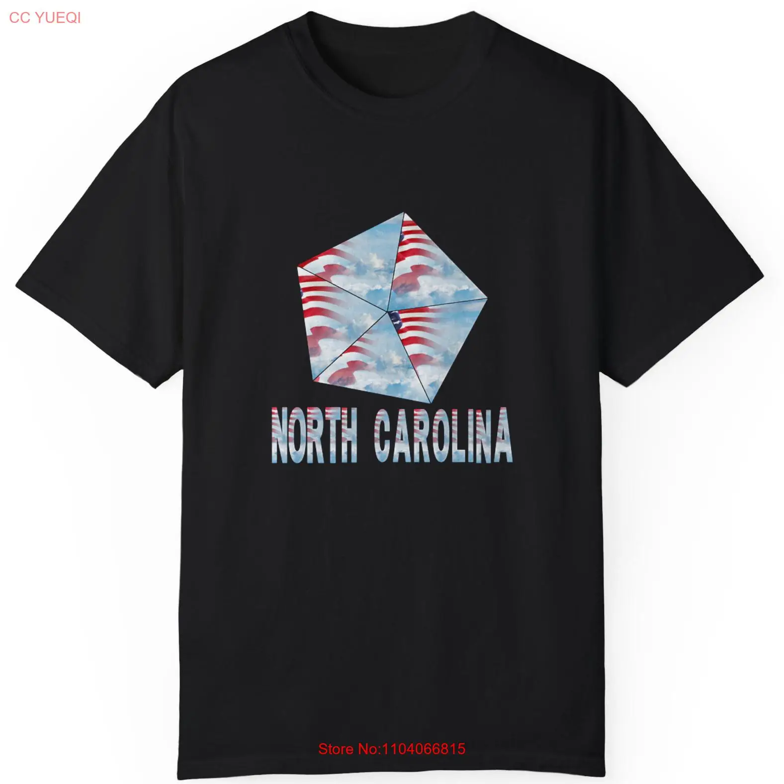 Creative Letters North Carolina With Flag In Skye Best Gift Unisex T-Shirt