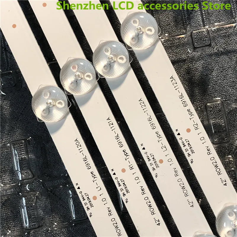 แถบไฟแบ็คไลท์ LED สำหรับทีวีขนาด42นิ้ว6916L-1120A 6916L-1121A 42LA620Z 6916L-1123A 42LA620V LC420DUE 42LN570V