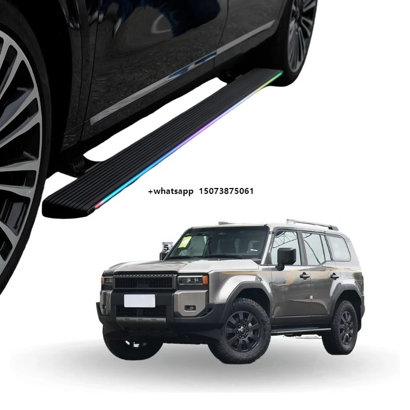 

Automatic Electric Running Boards with LED Lights for Prado High Quality Aluminum Alloy Side Steps with Remote Control