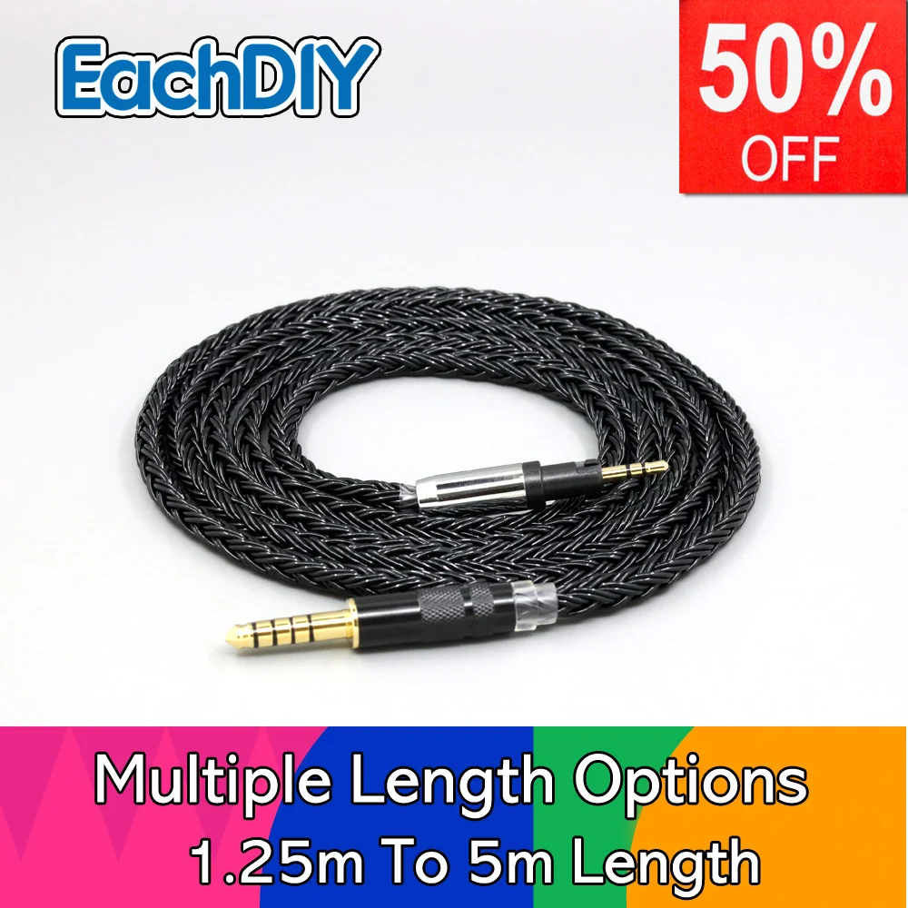 

Braided 16 Core Black Earphone Cable For Austrian Hi-X65 Hi-X50 Audio Hi-X15 X55 Headphone LN008858
