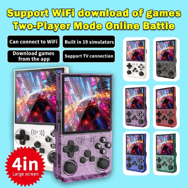 Retro Handheld Game Console 4 Inch Hd Screen Wifi Online Battle Dual 3d Joystick Portable Pocket Retro Game Player For Adults
