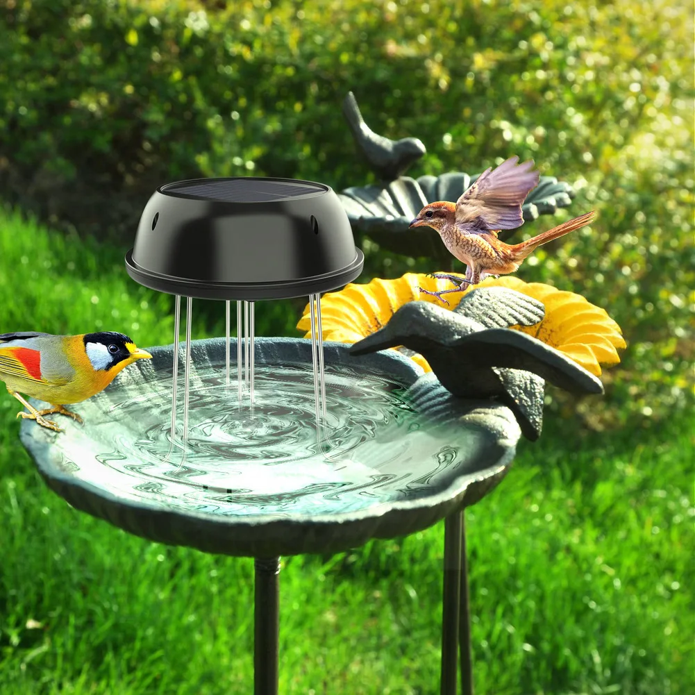 Outdoor Decor Solar Water Shaker Outdoor Water Feature Dynamic Water Movement Device Birdbath 115*64MM For Bird Bath