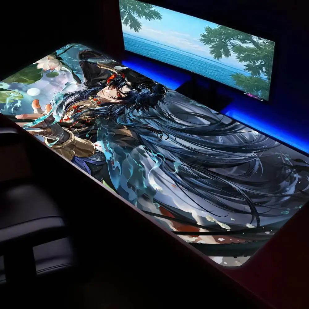 

HYBXAXC Mouse Pad Office Desk Protector Mouse Cartoon Anime Accessories Rubber Mat Blade Honkai Star Rail Gami