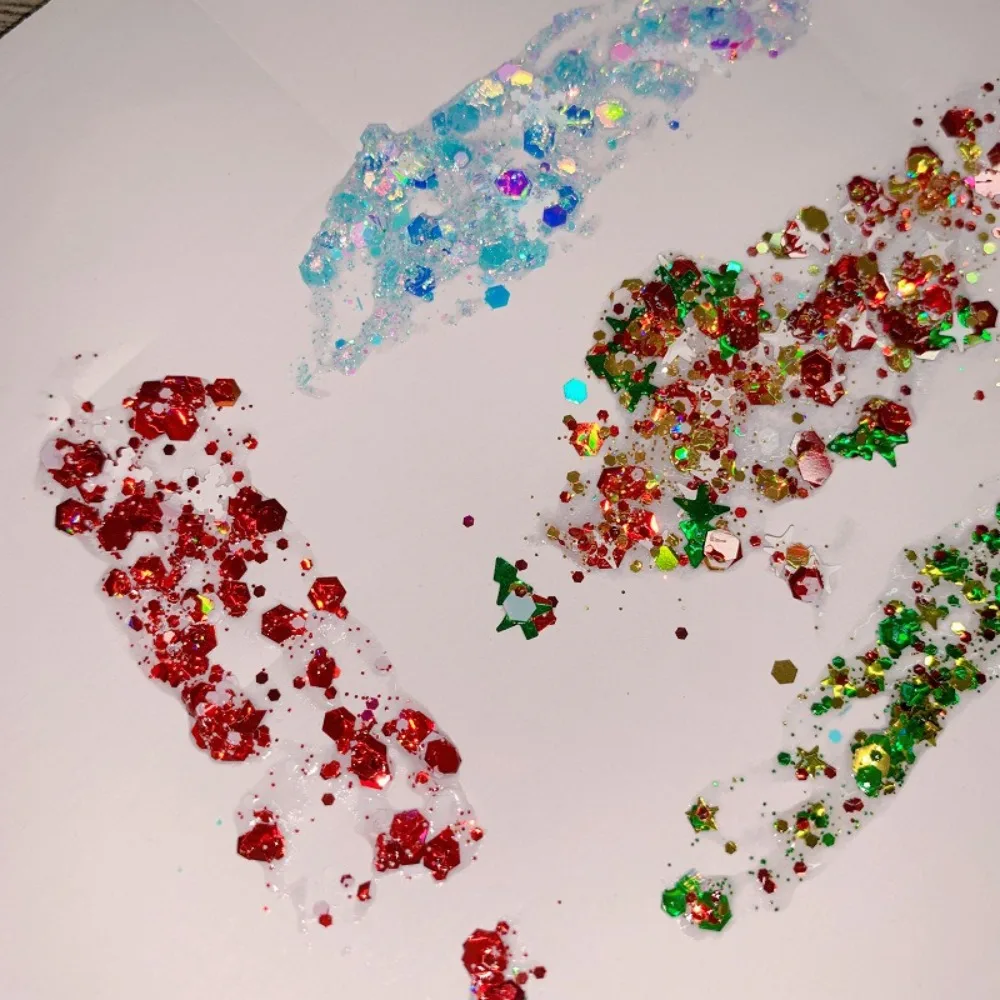 6Pcs/Set Diamond EyeShadow Glitter Eye Shadow Star Heart Moon Shape Long-Lasting Body Glitter Gel Colorful Sparkly