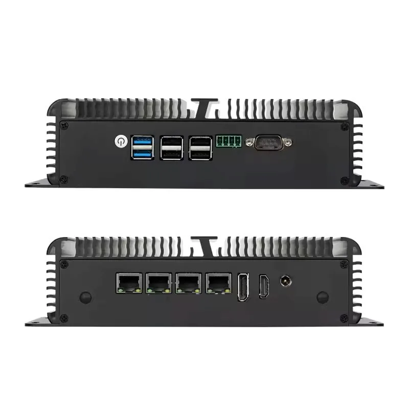XCY X56産業用ミニPCファイアウォール Intel N100 RS485 RS232 DB9 4x 2.5Gイーサネット 6xUSB M.2 WiFi Win10/11 Linux Pfsense OpenWrt