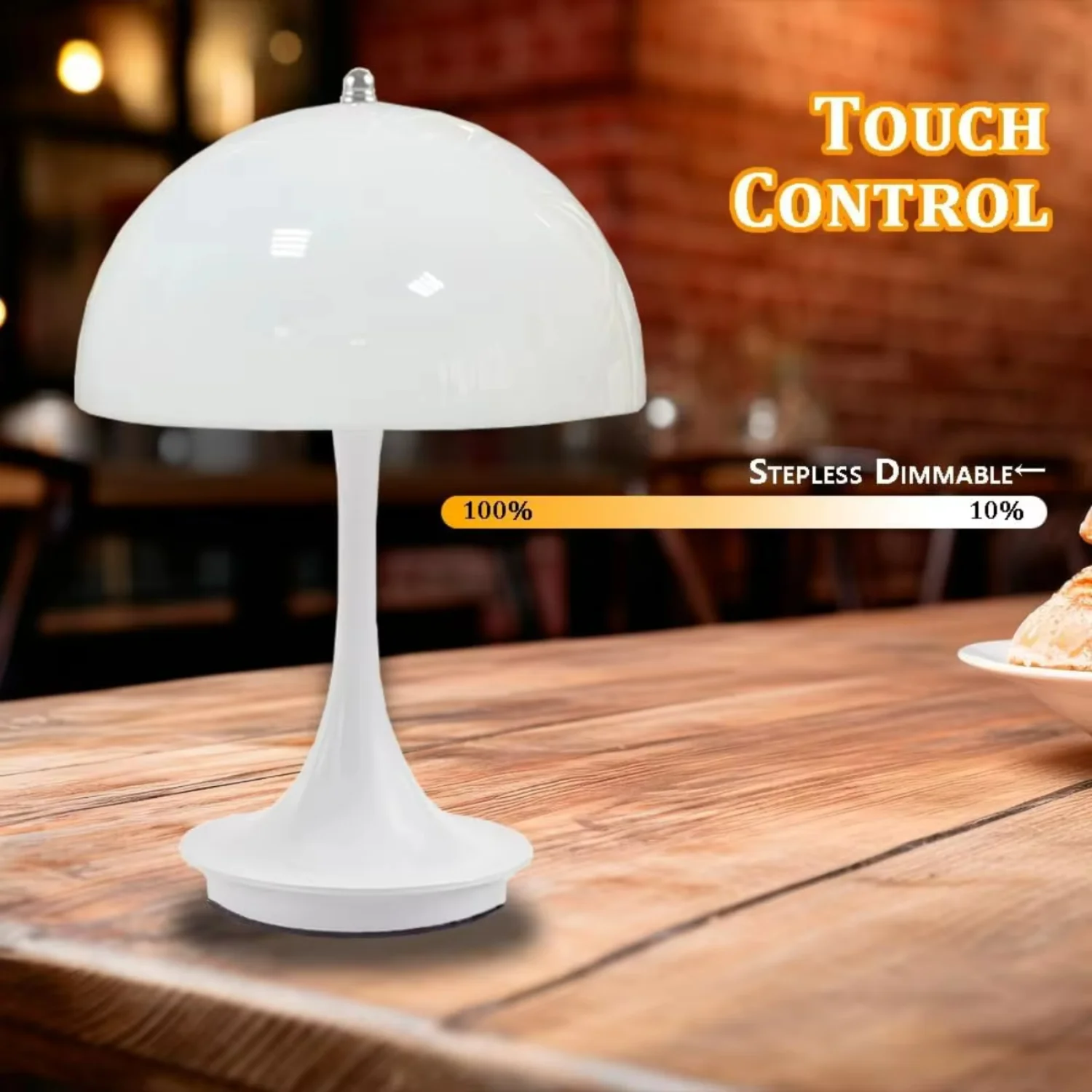 

Table Lamp Sensor Desktop Night Light Rechargeable Wireless Reading Lamp Restaurant Hotel Bedroom Decor Light