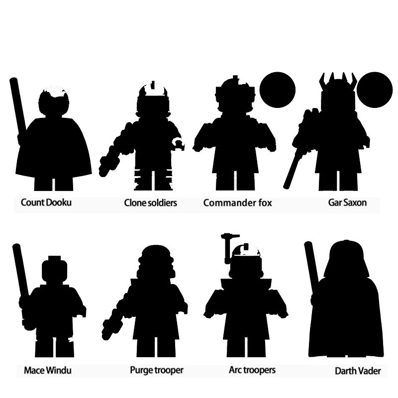 STAR WARS WM6130 Mandalorian Mace Windu Clone Soldiers Gar Saxon Commander Fox Bloques Figura de Robot Ladrillos de Juguete Muñecos de Ensamblaje