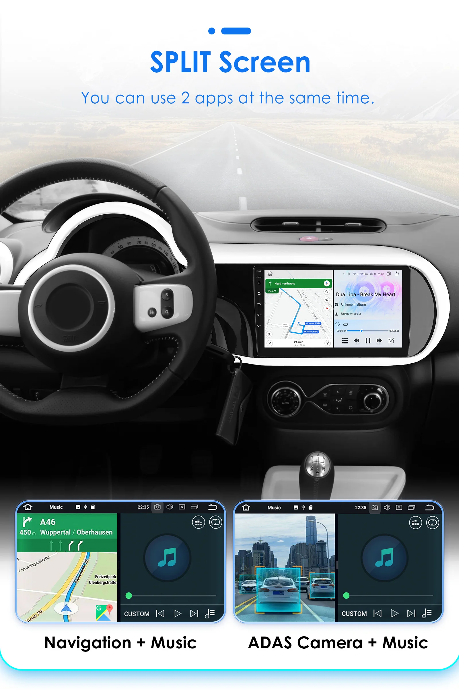 7 Inch Draagbaar CarPlay-scherm Voor Renault Twingo (1992–2025) – Touchscreen, Achteruitrijcamera
