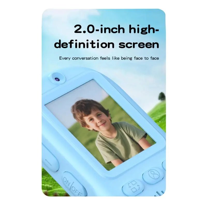 MACH-Walkie Talkie de vídeo para niños recargable con pantalla de 2,0 "intercomunicador con un solo clic para juegos al aire libre, Camping