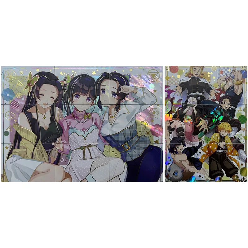 Anime Demon Slayer Puzzles Cards Kochou Shinobu Agatsuma Zenitsu Collection Cards Christmas Birthday Gifts Children's Toys