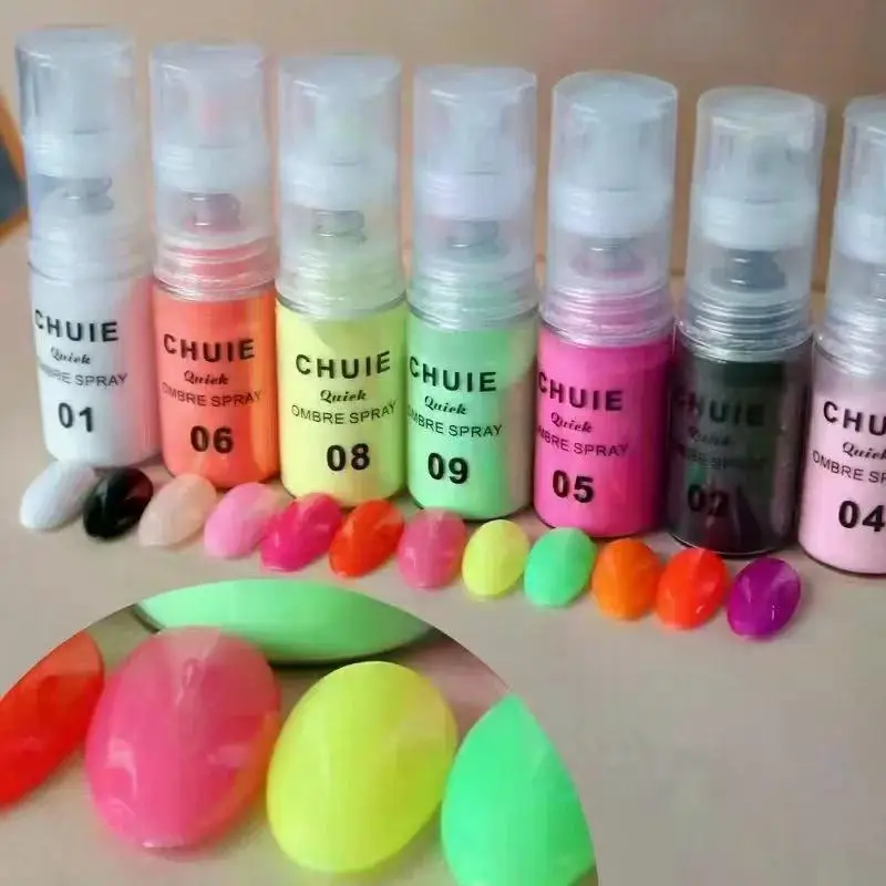 Nail Art 10g Nail Aurora Powder Spray Powder Ombre Spray per unghie crea pochi secondi per ottenere un pigmento effetto sfumato