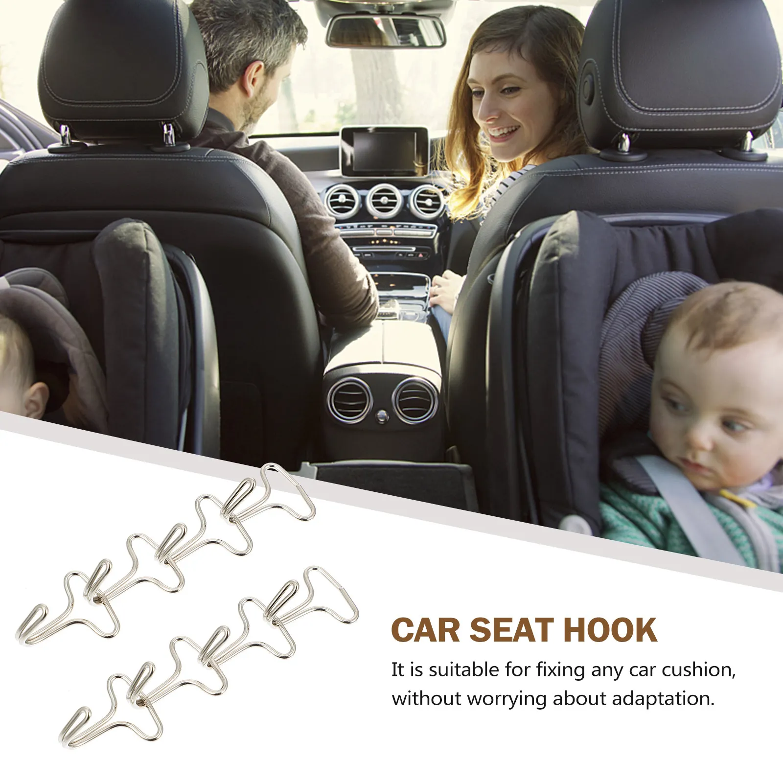 100Pcs Car Seat Hook High Precision Iron Seat Cushion Hook for Universal Car Cushion Fixing Simple Installation