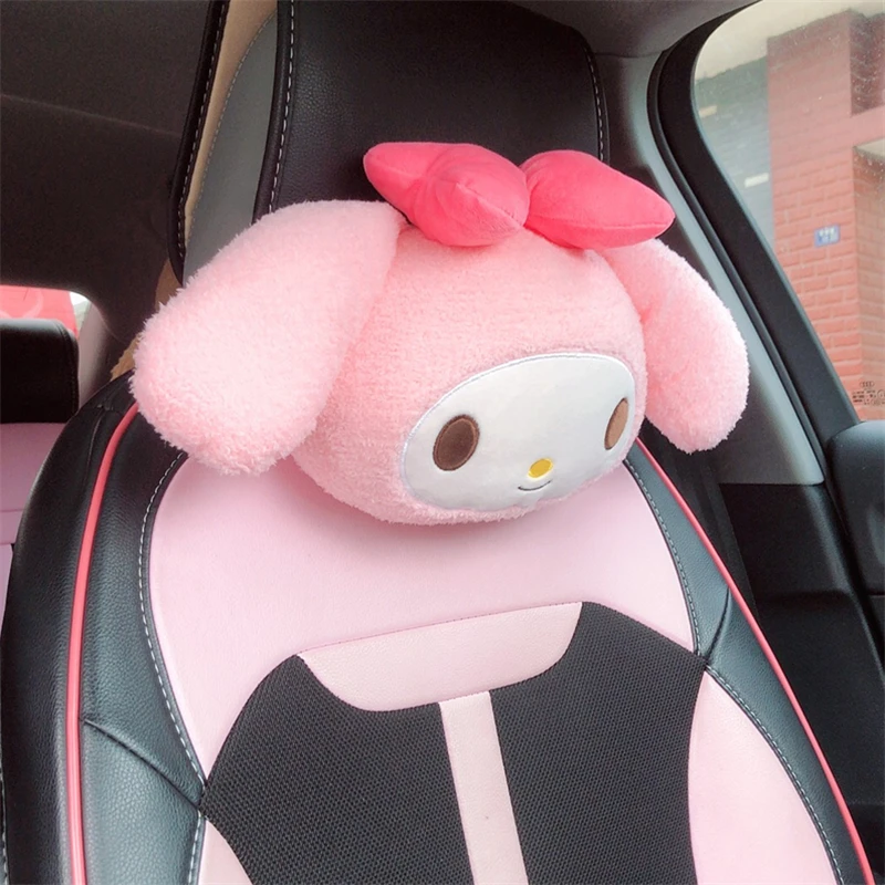 TAKARA TOMY Cute Headrest Kawaii Kuromi My Melody Cinnamoroll Headrest For Car Decoration Gaming Chair Xmas Gifts For Girl