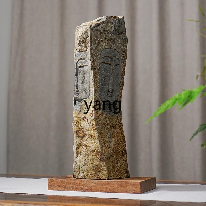 CXM Natural Stone Zen Ornament Light Luxury Home Decoration Creative Sculpture Art