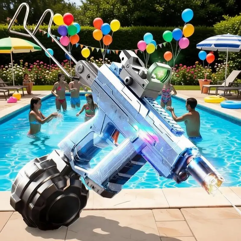UZI Electric Water Gun Toys for Adults Summer Outdoor Beach Pool Shooting Games Toy Children Automatic Continuous WaterGun Gift