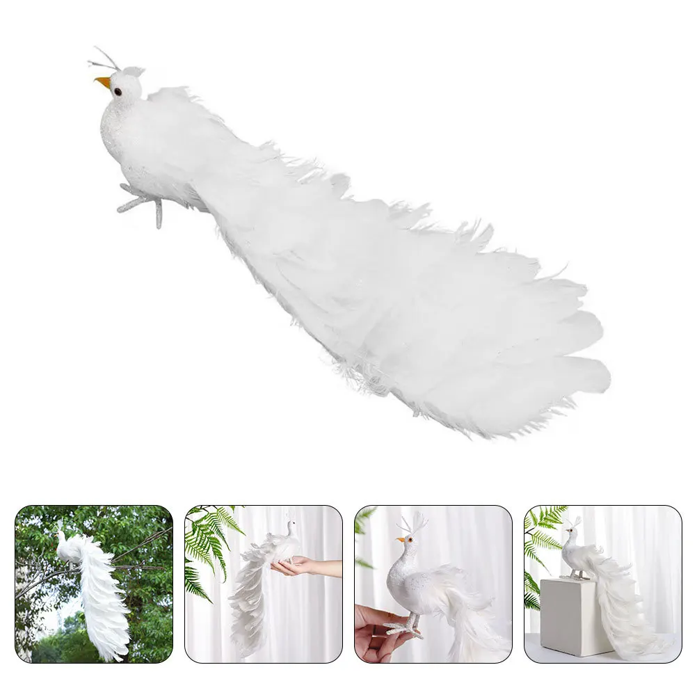 

1pcs Simulated Peacock Adorable Peacock Decoration For Home Garden Window Tabletop Animal Craft Statue Indoor Ornament
