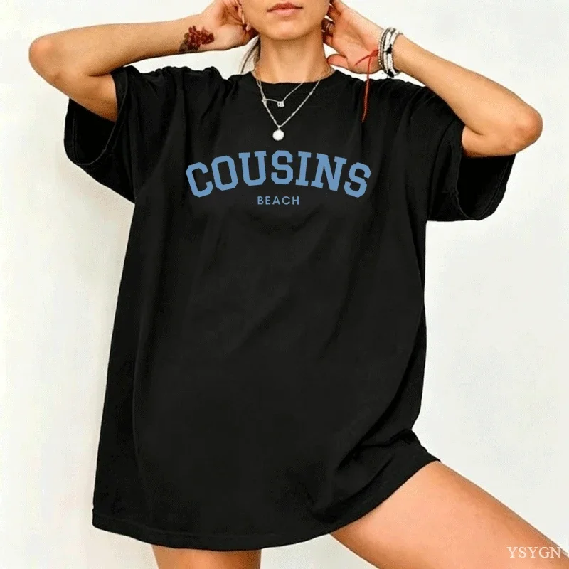 The Summer I Turned Pretty - Cousins Beach T-shirt Women Harajuku Sleeve Casual Clothing Street Tops Tees Aesthetic Clothes