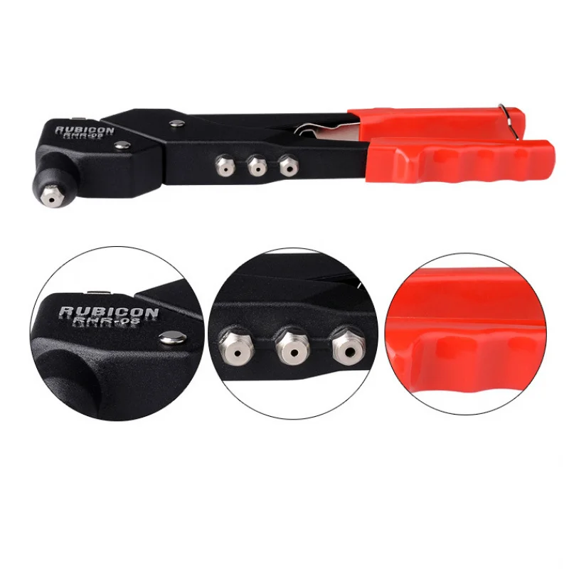 Pistola de rebitagem manual japonesa RUBICON RHR-08 Robin Hood 360 graus