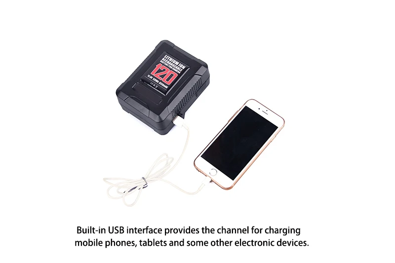 YC-120A 8350mAh Capacity Anton Bauer Small Gold Mount Battery USB D-Tap Port for Camera Broadcast Monitor 120Wh Anton Mount view 5