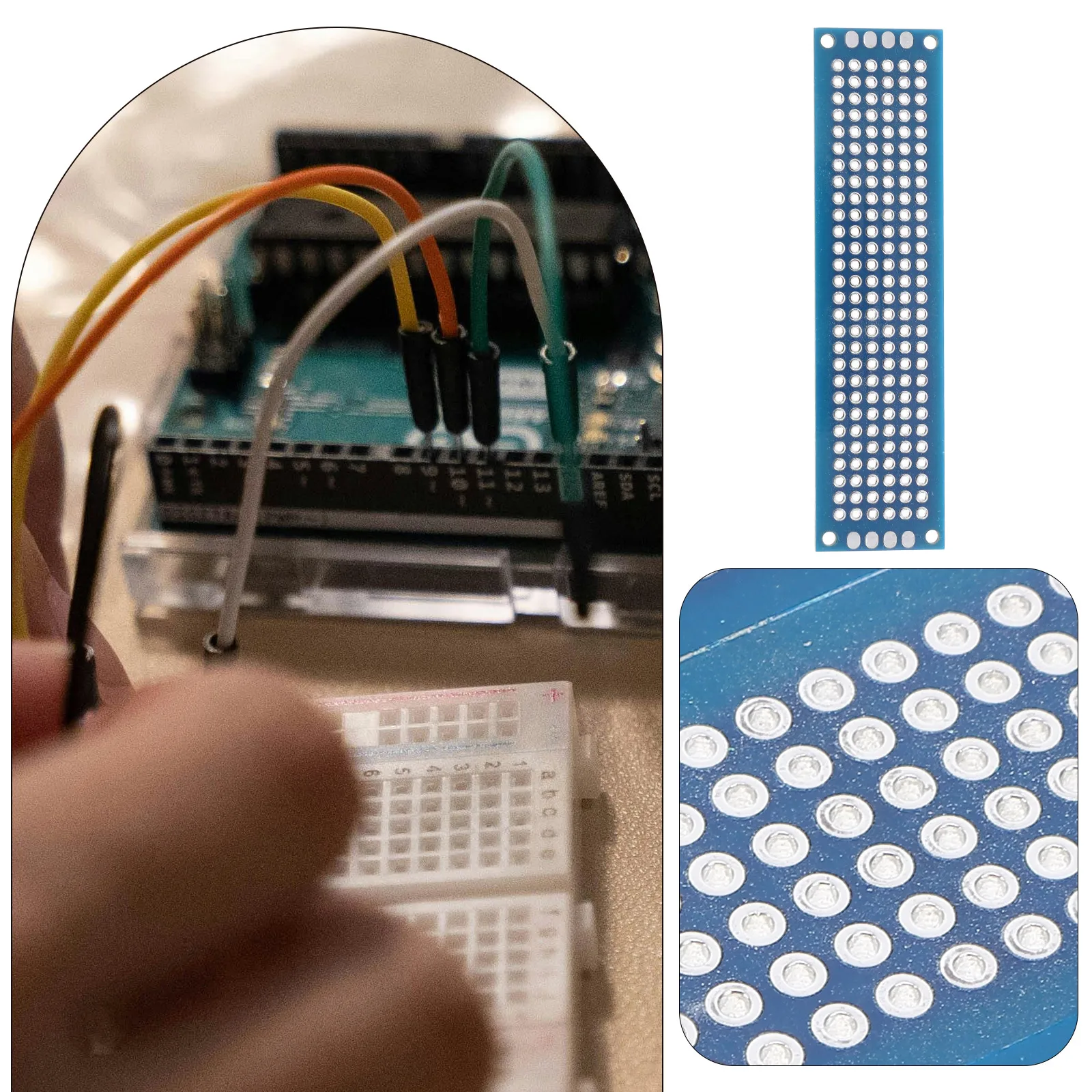 

10pcs Double-Sided Soldered Experiment Universal Pcb Circuit For Electronic Projects Multifunctional Test Boards Diy Soldering
