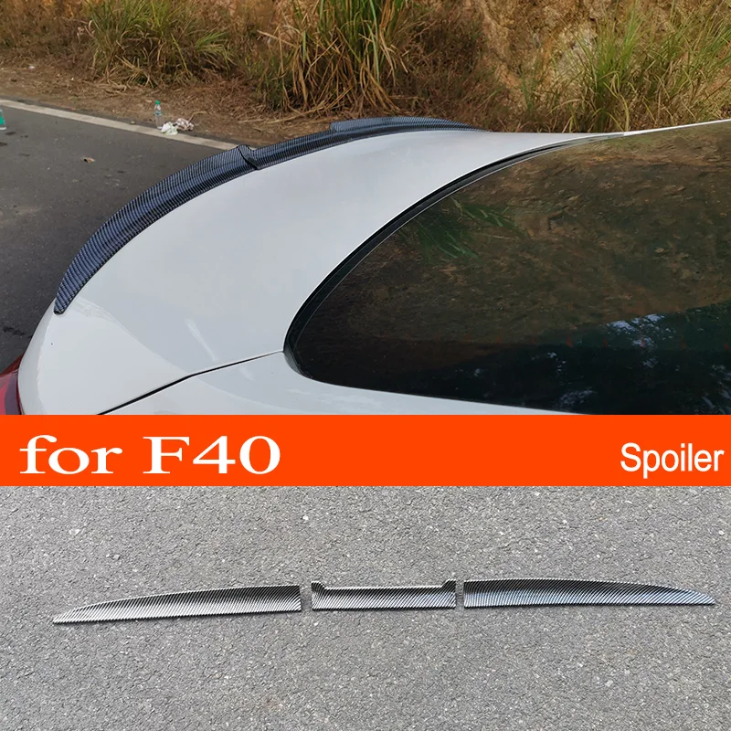 F40 3-section PVC Car Rear Trunk Wing Lip Spoiler Car Window Roof Top Spoiler for BMW 2019+ 1-Series F40