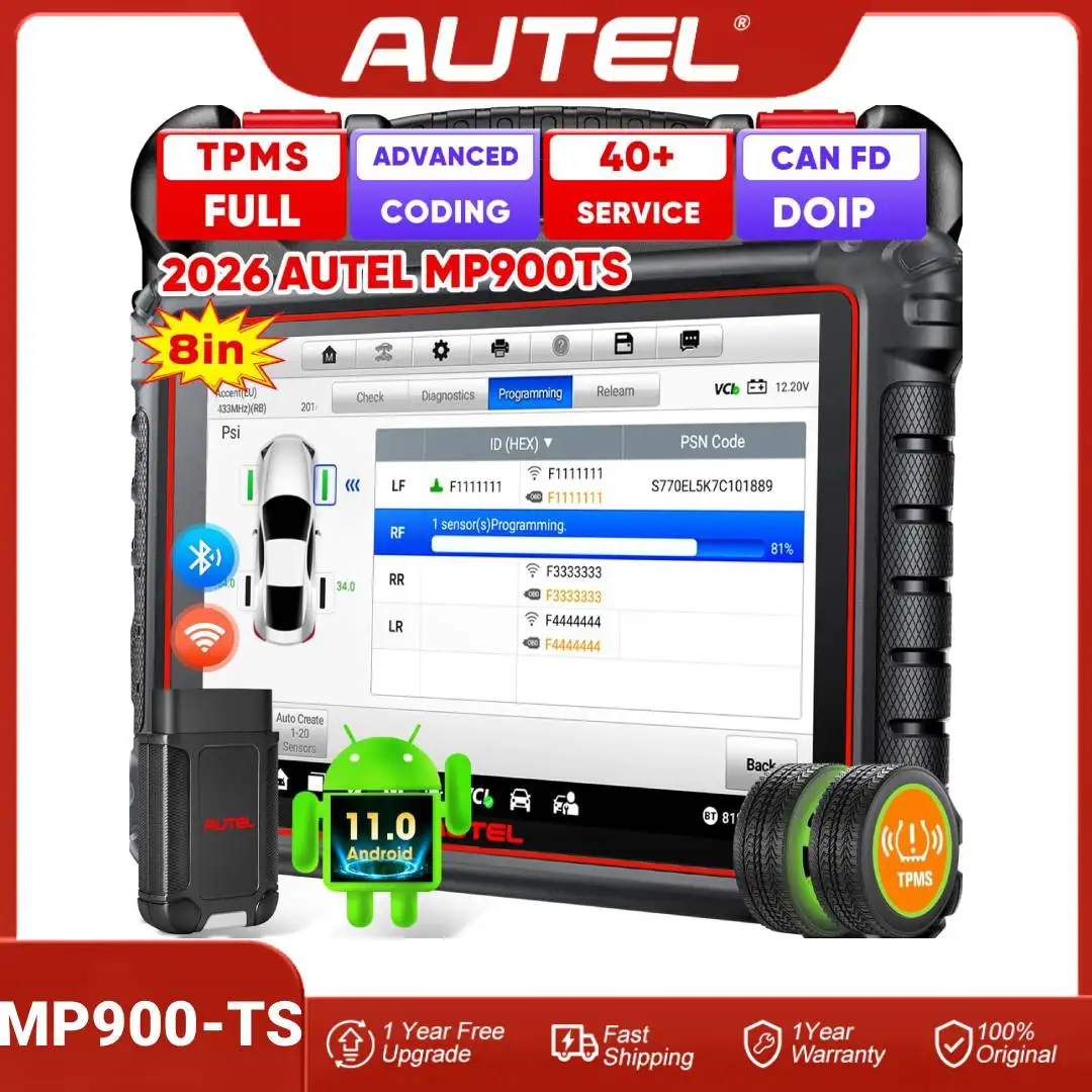 

Диагностический сканер Autel MaxiPRO MP900-TS для автомобилей, инструменты диагностики TPMS, OBD2 сканер, программирование и кодирование ЭБУ, активные тесты, CAN FD/DoIP, аналог MP808BT