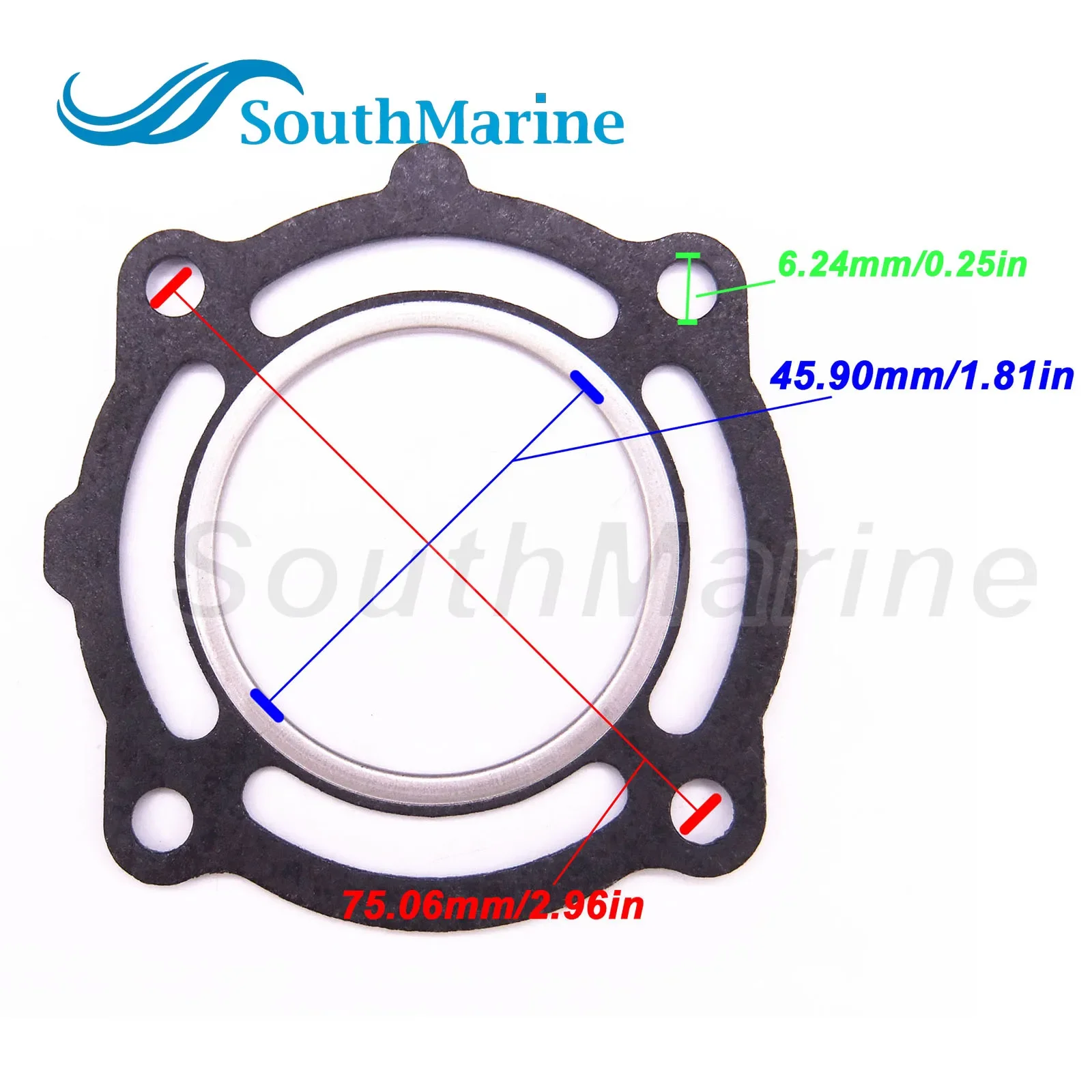 Boat Motor  6A1-11181-A1-00 27-80313M Cylinder Head Gasket for Yamaha 2A 2C / Mariner 2A 2-Stroke 2HP Outboard Engine