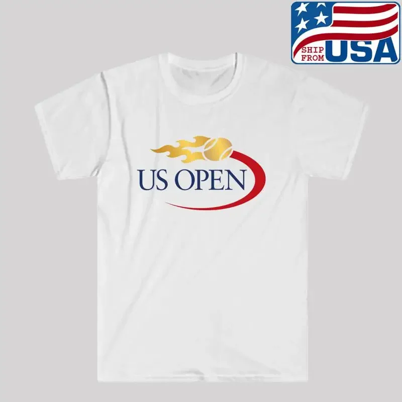 US Open Tennis Grand Slam Men's White T shirt Size S to 5XL