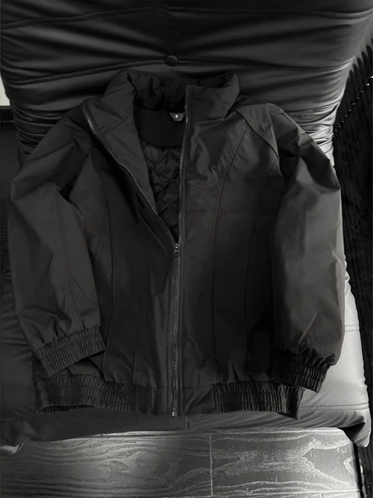 เสื้อแจ็คเก็ตผู้ชาย Cleanfit ผ้าฝ้ายทรงหลวม คอตั้งแบบเบสบอล ผ้าโพลีเอสเตอร์ สำหรับฤดูใบไม้ร่วงและฤดูหนาว ให้ความอบอุ่น