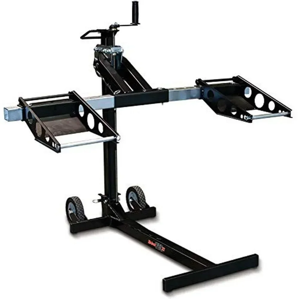 MJ750XT Riding Lawn Mower Lift: 750lb Capacity, Adjustable Wheel Span, Sturdy Design - Ideal for Lawn Tractors