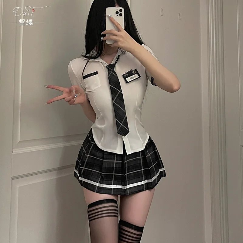 

Du Ti Sexy Lingerie Sexy plus Size Student Clothes JK Uniform Temptation Free Short Skirt Passion Clothes Suit 490