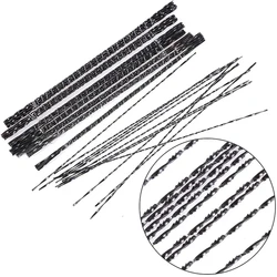 12Pcs 130mm Scroll Saw Blades 1-8# Jig Saw Blades Spiral Teeth 8 Kinds Wood Saw Blades For Carving 12Pcs With Chuck