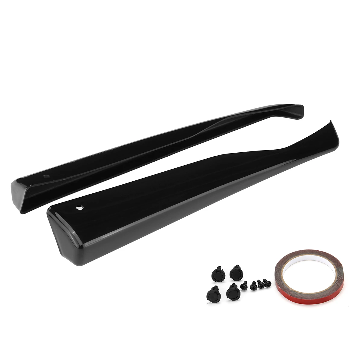 A Pair Car Rear Bumper Lip Diffuser Splitter Spoiler Guard Canard Protector For Subaru Impreza WRX Sti 2011-2014 4Dr CS Style