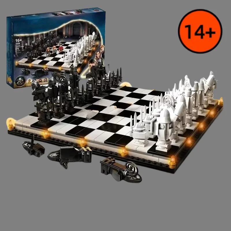 76392 معالج الشطرنج اللبنات ماجيك التحدي النهائي لعبة تفاعلية فارس لعب الأدوار الطوب 876 قطعة اللعب هدايا عيد الميلاد