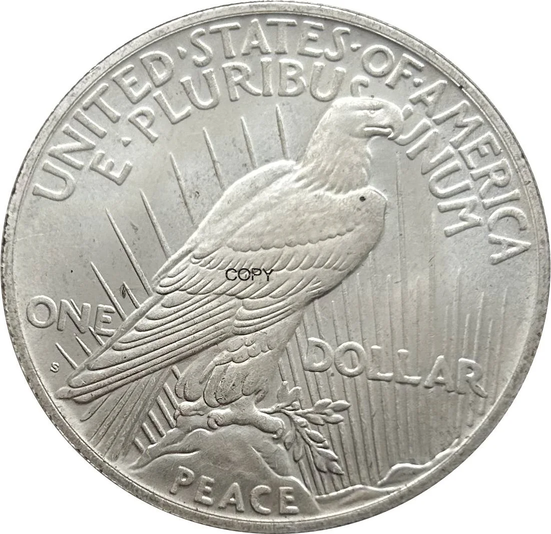 1934 S Coin United States 1 One Dollar Peace Liberty Cupronickel Plated Silver Collectibles Copy Coins