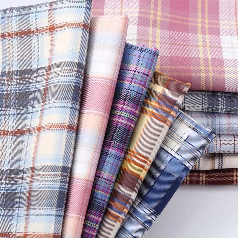 Japanese Style Classic jk Plaid Fabric Sewing for Work Clothes Vest Suit Student Pleated skirt Fabrics by the meter