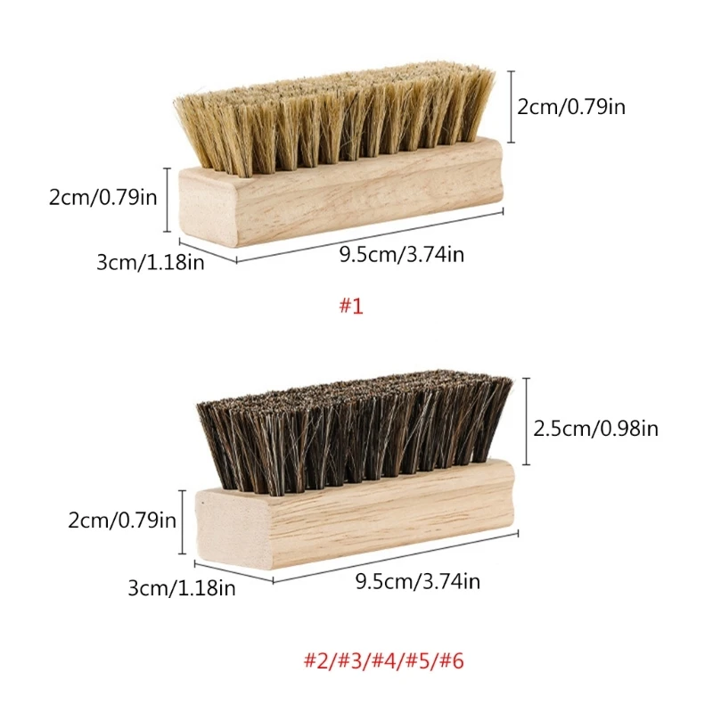 Soft Bristle Multifunctional Cleaning Brush Wooden Handle Shoe Cleaning Brush Laundry Brush Household Cleaning Tools