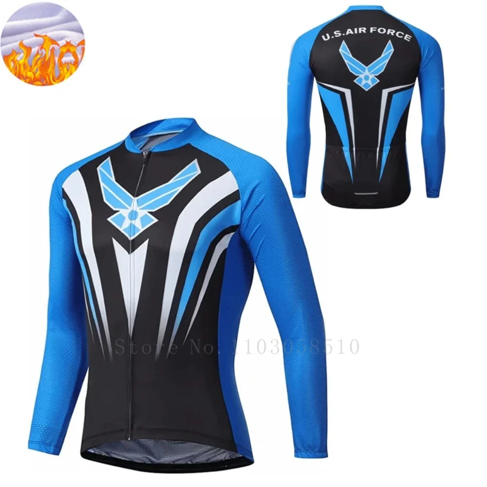 

Men's Bicycle Winter Jacket Fleece Cycling Jacket Mountain Bike Jacket Ciclismo Long Sleeve Sports Warm Cycling Clothing