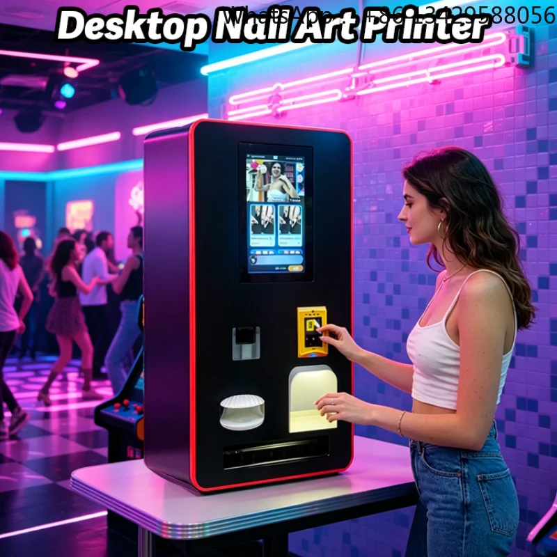 Desktop 3D Nail Art Printer with Touchscreen Integrated Payment System and Press-On Nail Vending Module Now Seeking Distributors