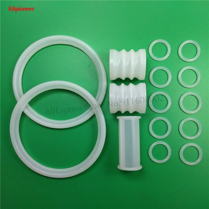 15+2Pcs Spare Parts For VEVOR Ice Cream Maker Accessories Silicone Seal Rings Tubes Components YKF Soft Serve Machines Fittings