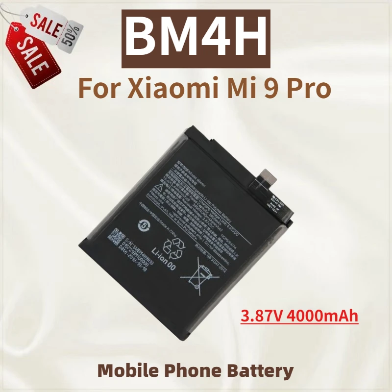 

Replacement Phone Battery BM4H 3.87V 4000mAh For Xiaomi Mi 9 Pro Brand New High Quality