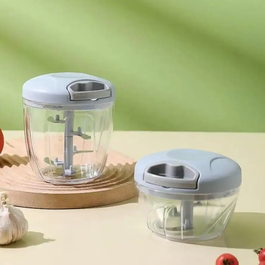1Pc Mini Manual Garlic Grinder Household Garlic Puree Maker Multifunctional Food Processor Blender For Baby Complementary Food
