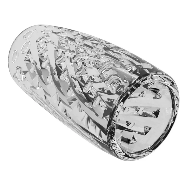 Masturbador masculino transparente de 9cm, Coño Artificial vaginal para hombres, 18 glande, bomba de succión para pene, picos, ejercitador, Juguetes sexuales eróticos