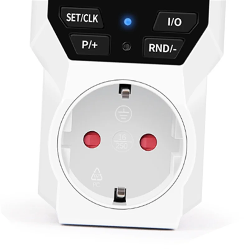 ABJF-Smart Timer Socket Digital Electronic Timer Switch EU Plug LCD Display Programmable Timing Control Automatic Protector