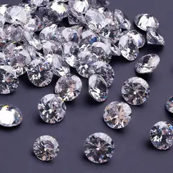 100Pcs Top Quality Crystal Cubic Zirconia Stone Round Cut Zircon Stone Glass Rhinestone for Jewelry Clothes Dress Decoration