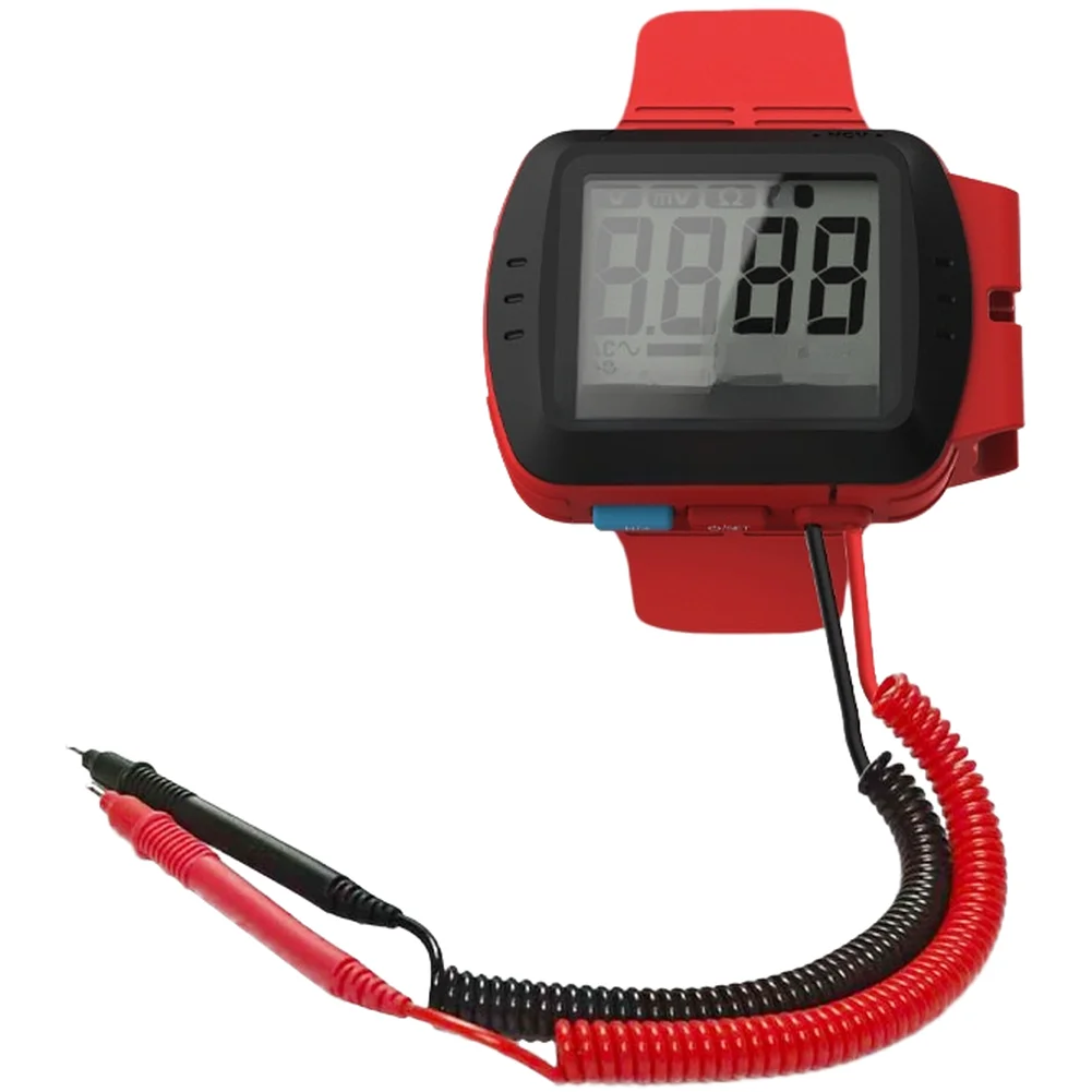 Wearable Digital Multimeter MY80S+ Red ABS Rechargeable Auto Ranging Voltmeter Ohmmeter Electrical Testing And Maintenance